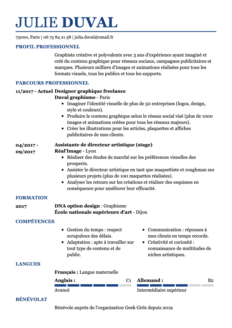 Modèle de CV moderne