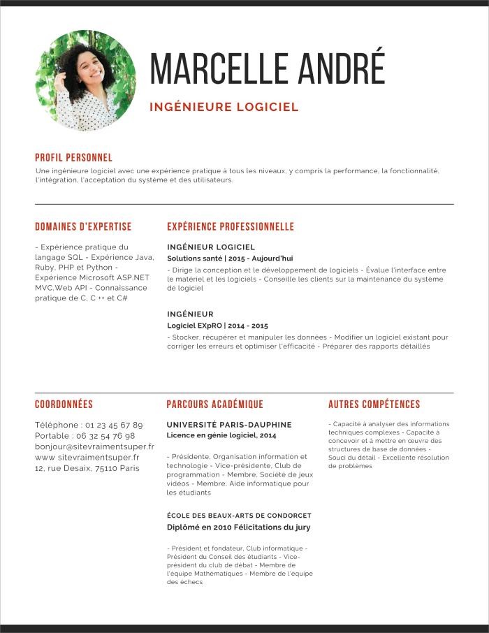 canva cv modeles