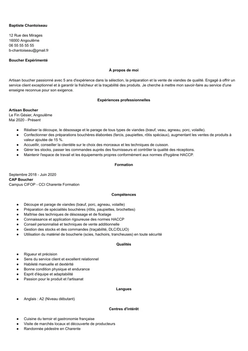 cv boucher