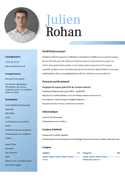 Exemple de CV étudiant