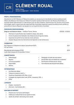 Exemple de CV informatique