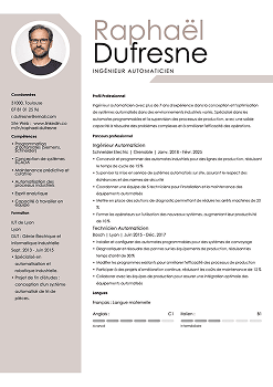 Exemple de CV ingénieur