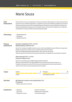 Exemple de CV secrétaire