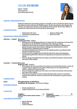 Exemple de CV serveuse