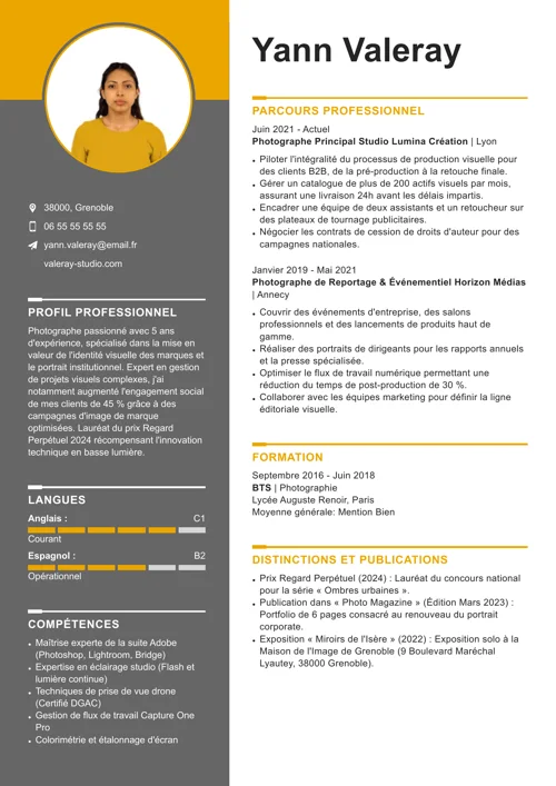 exemple de cv journaliste