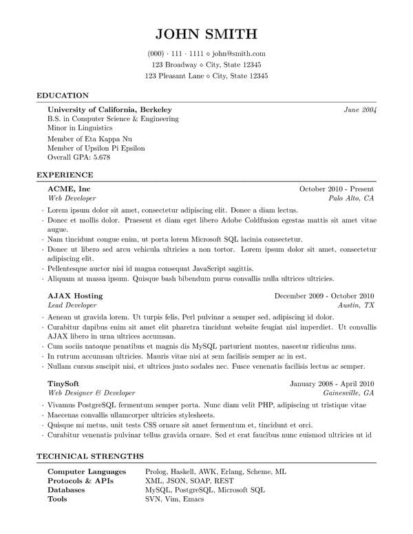 13 Templates De CV LaTeX Gratuits Overleaf Et Plus 