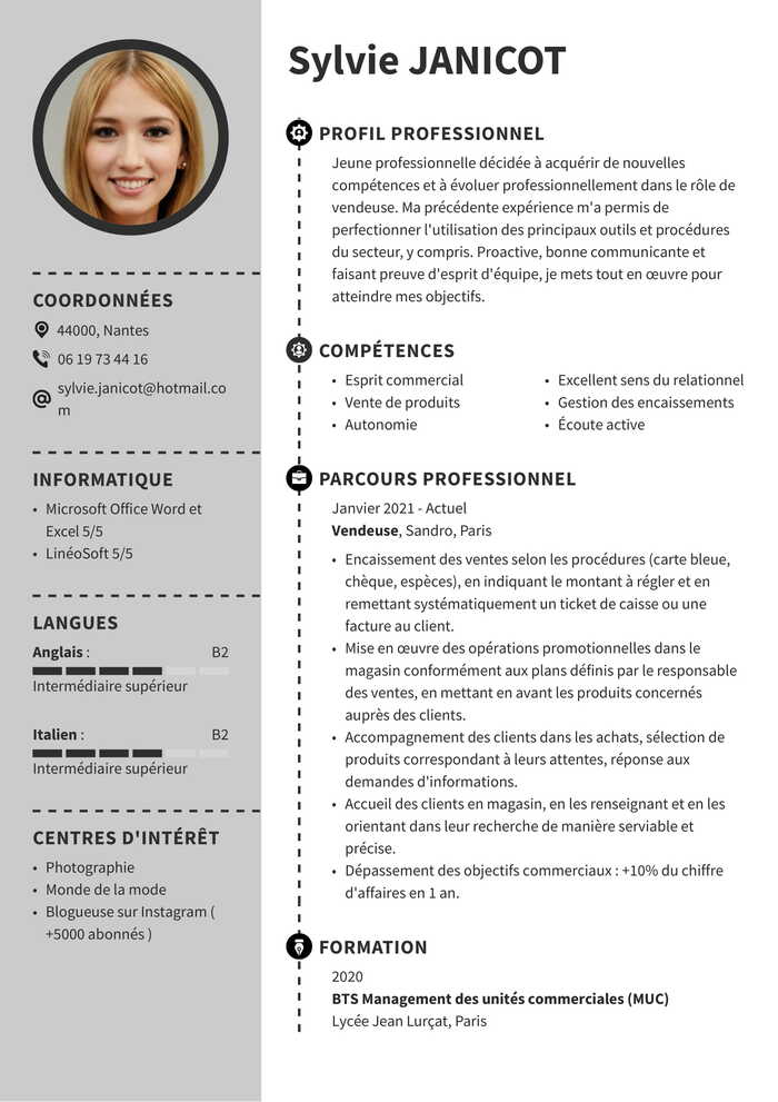 Modèle de CV PowerPoint