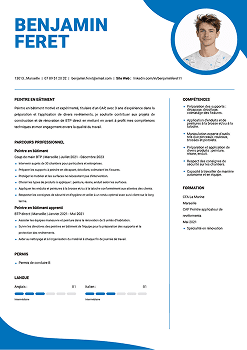 Exemple de CV peintre