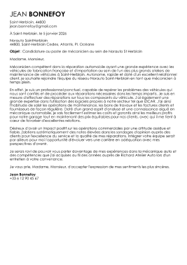 Lettre de motivation en ligne design