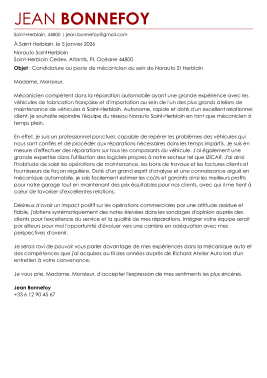 Lettre de motivation en ligne originale