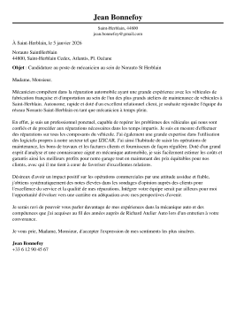 Lettre de motivation en ligne professionnelle