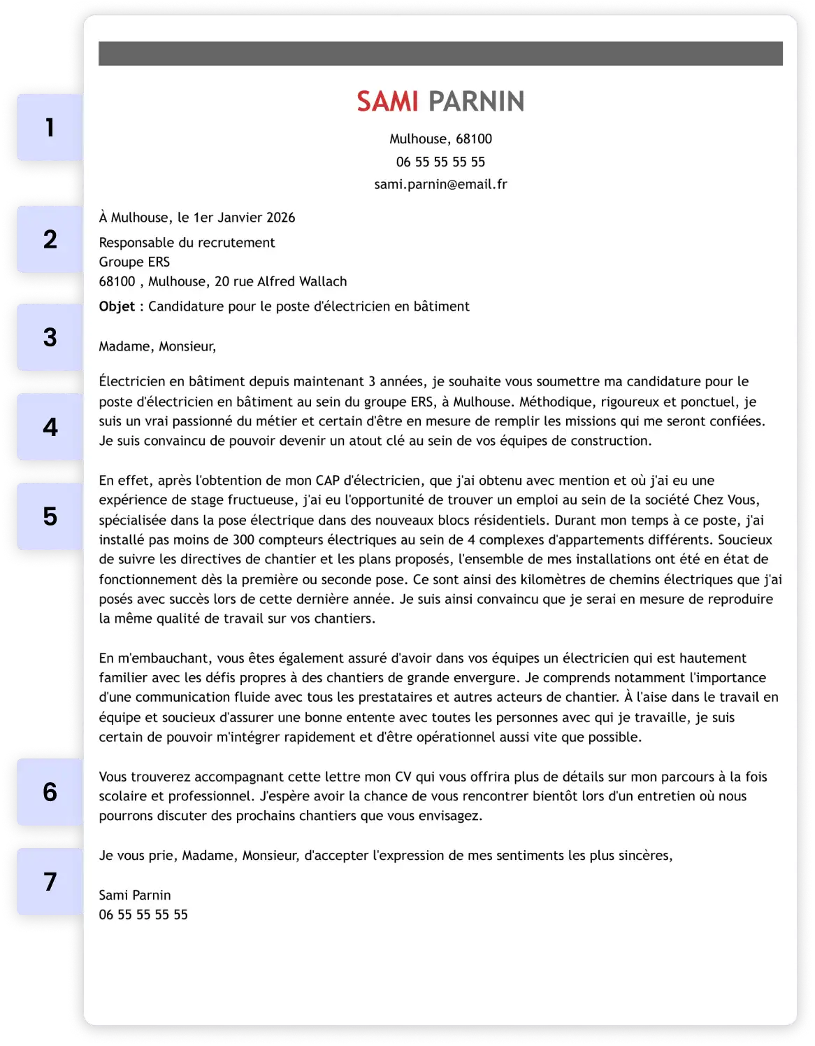 Structure de la lettre de motivation