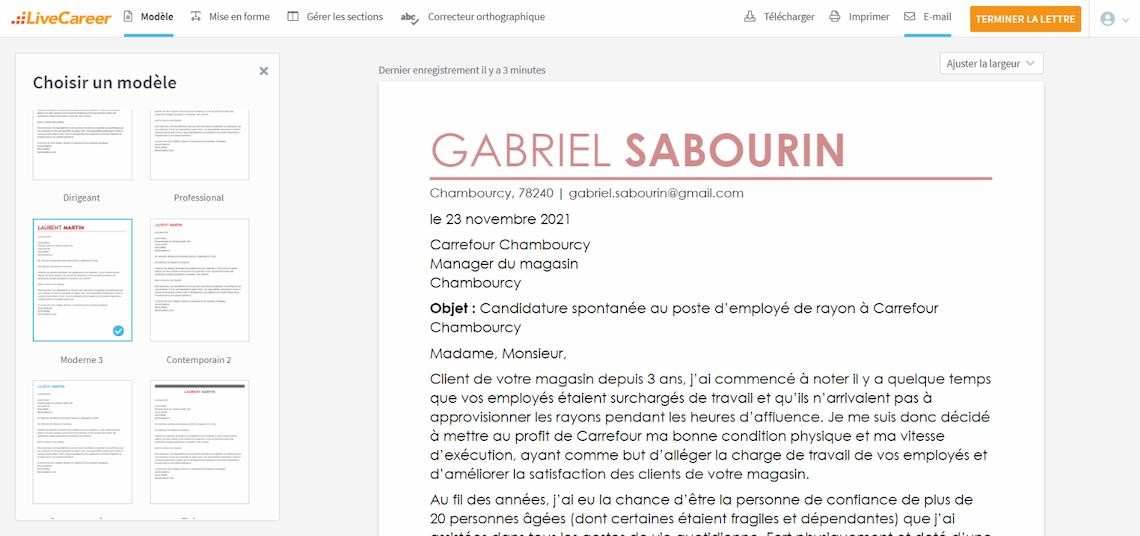 Lettre de motivation Carrefour (candidature spontanée ou non)