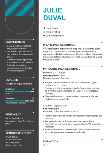 Modèle de CV moderne