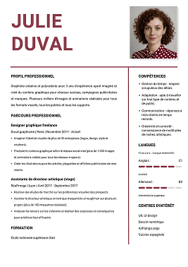 Modèle de CV créatif