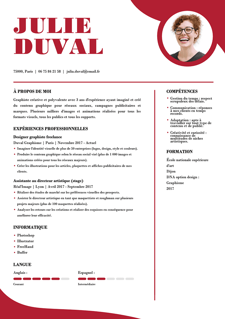 Modèle de CV original audacieux