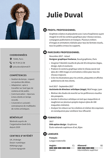 Modèle de CV moderne structuré