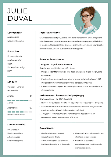 Modèle de CV moderne graphique