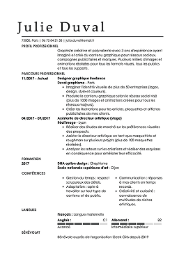 Modèle de CV professionnel minimaliste avec typographie fine