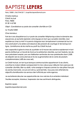 Modèle de lettre de motivation moderne