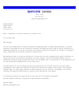 Modèle de lettre de motivation moderne avec un bandeau bleu