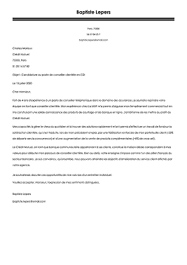 Modèle de lettre de motivation moderne avec le nom du candidat mis en évidence