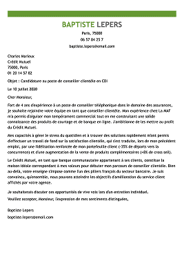 Modèle de lettre de motivation originale