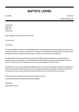 Modèle de lettre de motivation originale au design épuré
