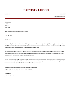 Modèle de lettre de motivation originale le nom du candidat mis en évidence