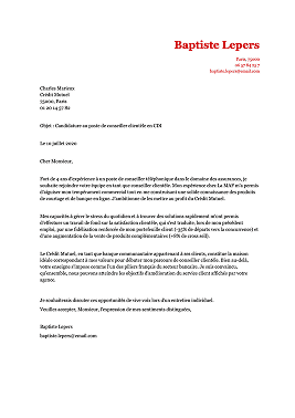 Modèle de lettre de motivation originale avec en-tête de couleur rouge