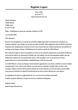 Modèle de lettre de motivation simple minimaliste