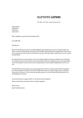 Modèle de lettre de motivation simple et soignée