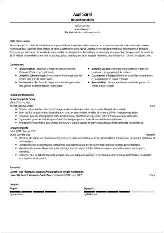 Modèle de CV simple