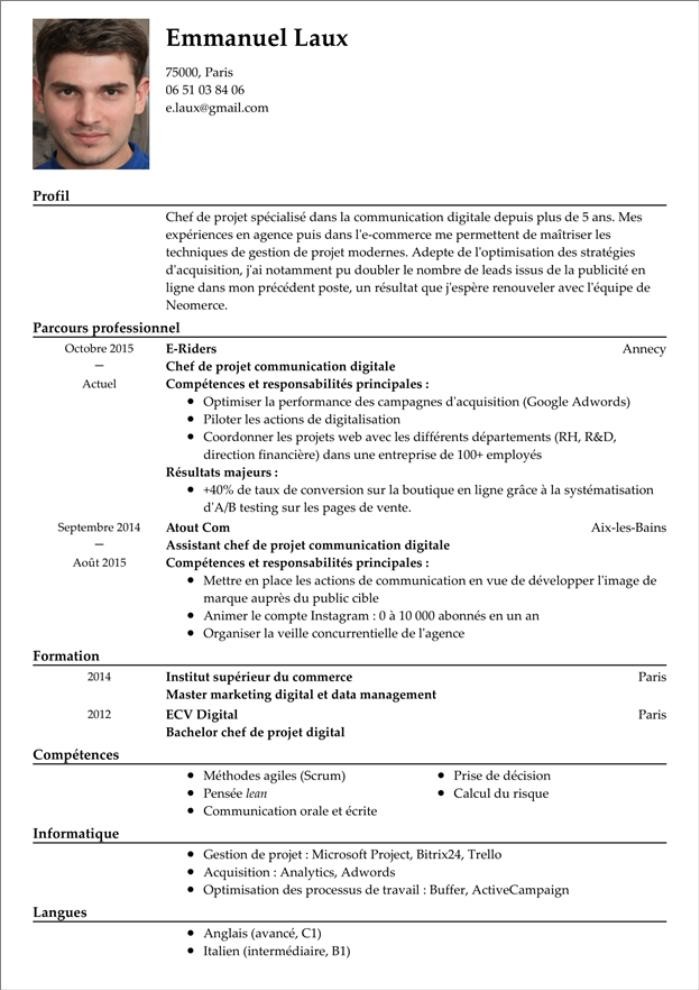 modeles cv design