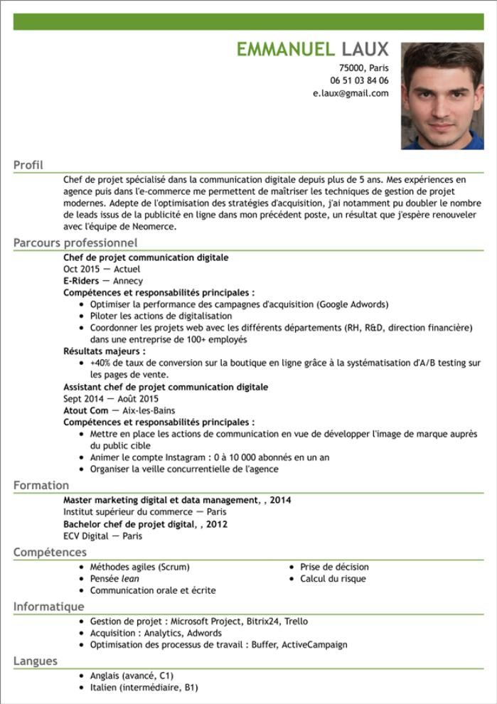 modeles cv design