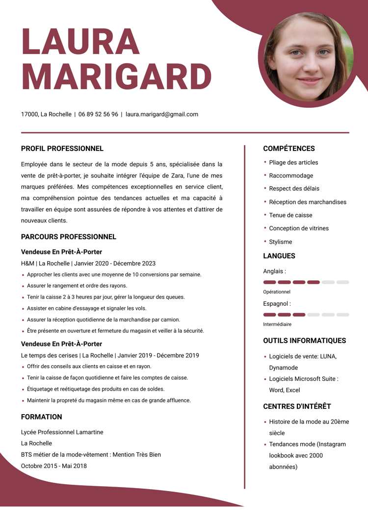 Modèle de CV classique original