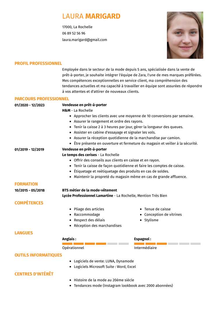 Template de CV classique flexible