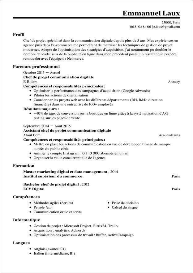 modeles cv originaux