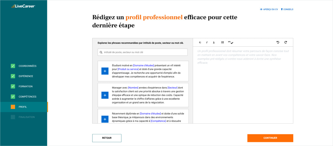 phrase accroche cv