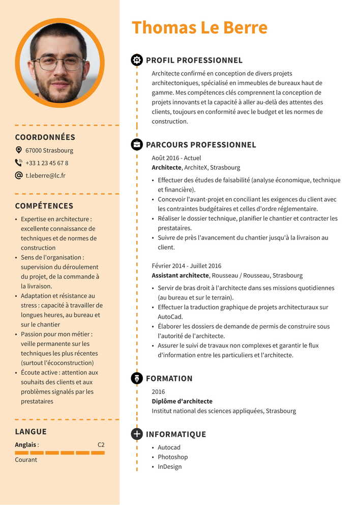 Exemple de CV template